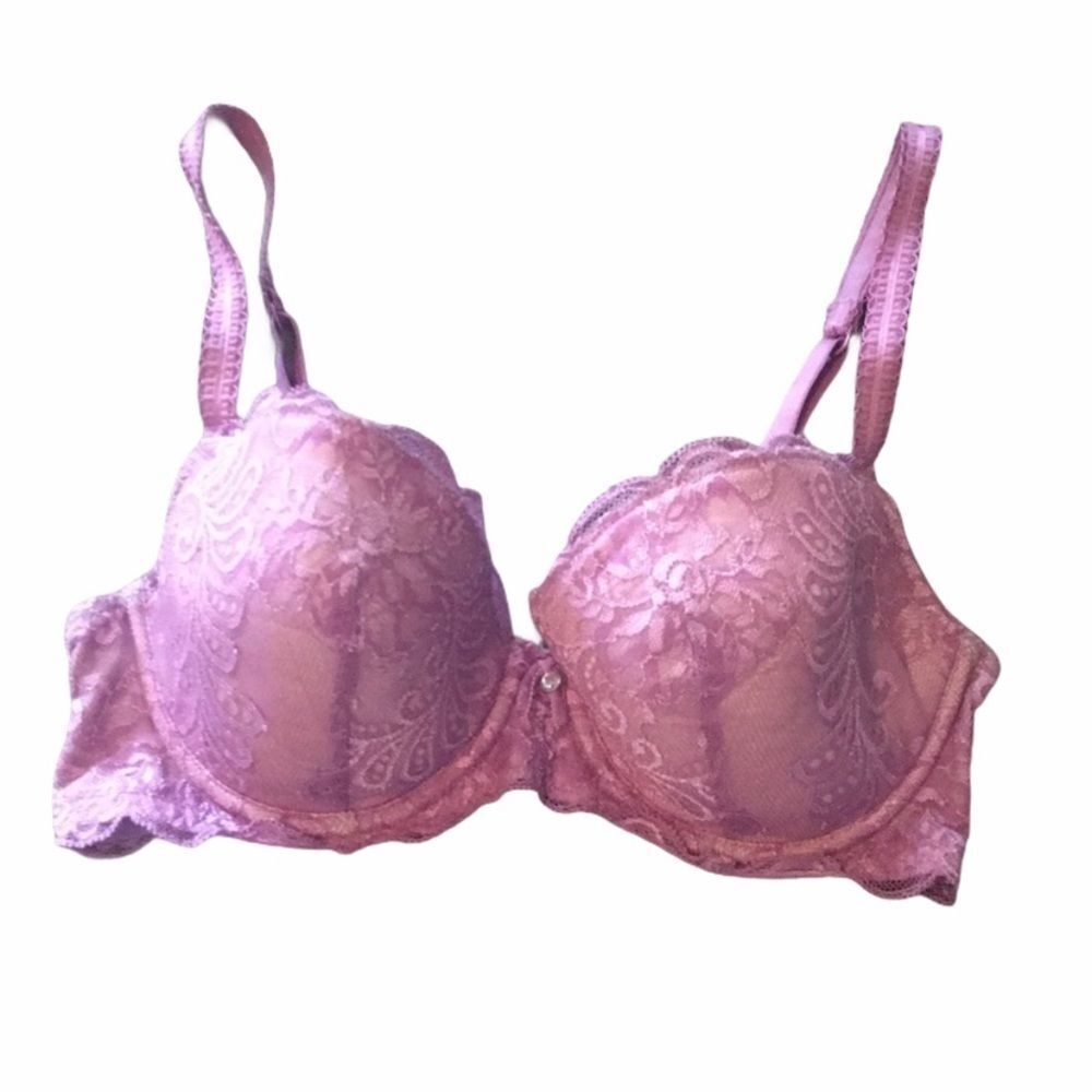 Le Mystere Comfy Purple Lace Lined Bra​​​​​​​​​​​​​​​​​​​​​​​​​​​